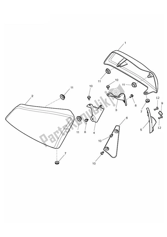 Todas las partes para Side & Infill Panels de Triumph Rocket III Touring 2300 2008 - 2013