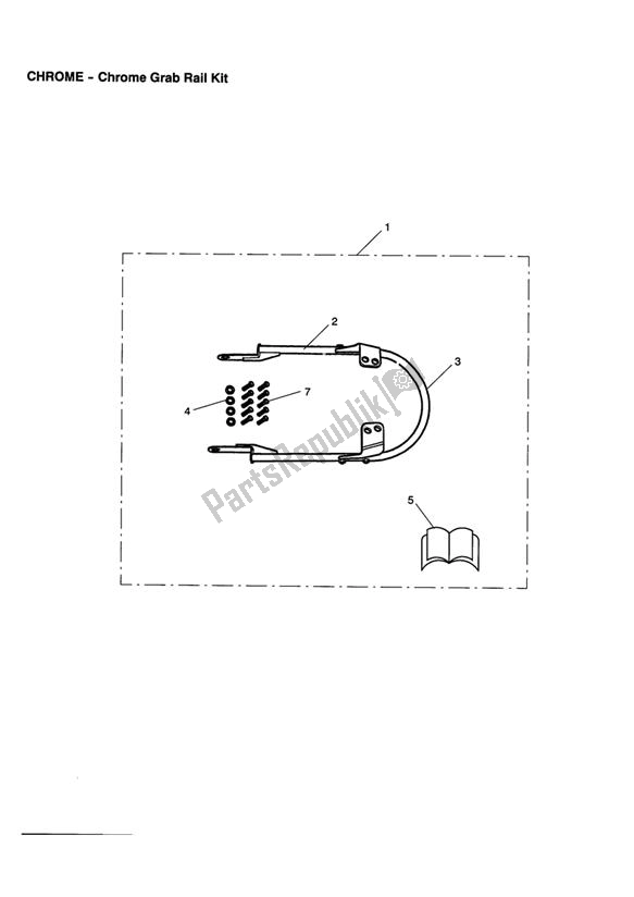 Tutte le parti per il Chrome Grab Rail Kit del Triumph Scrambler Carburettor 865 2006