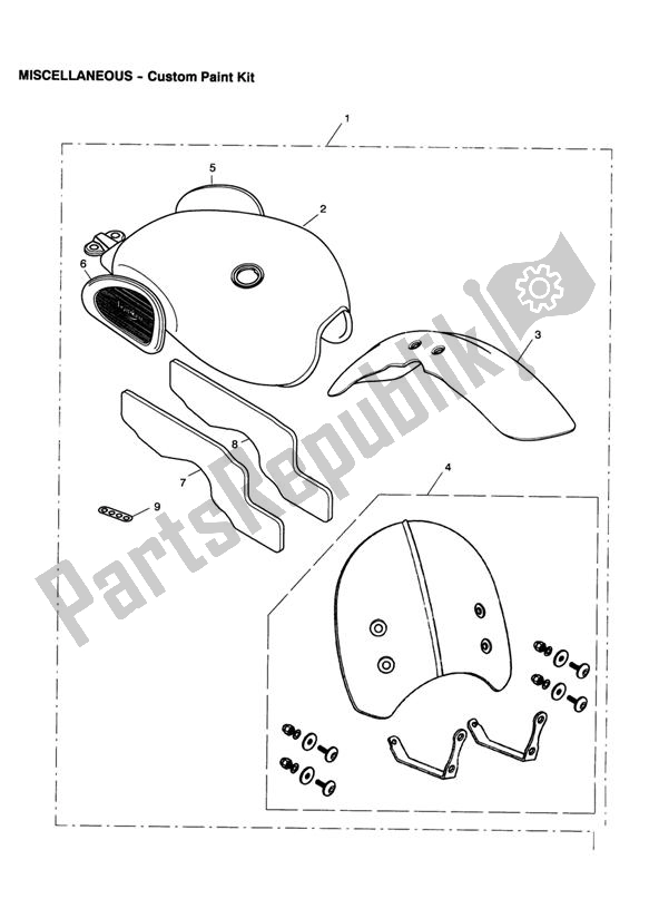 All parts for the Custom Paint Kit of the Triumph Scrambler Carburettor 865 2006