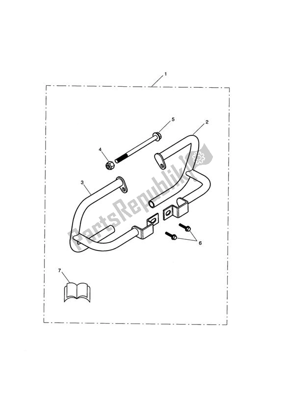 All parts for the Dresser Bar Kit, Black of the Triumph Scrambler Carburettor 865 2006