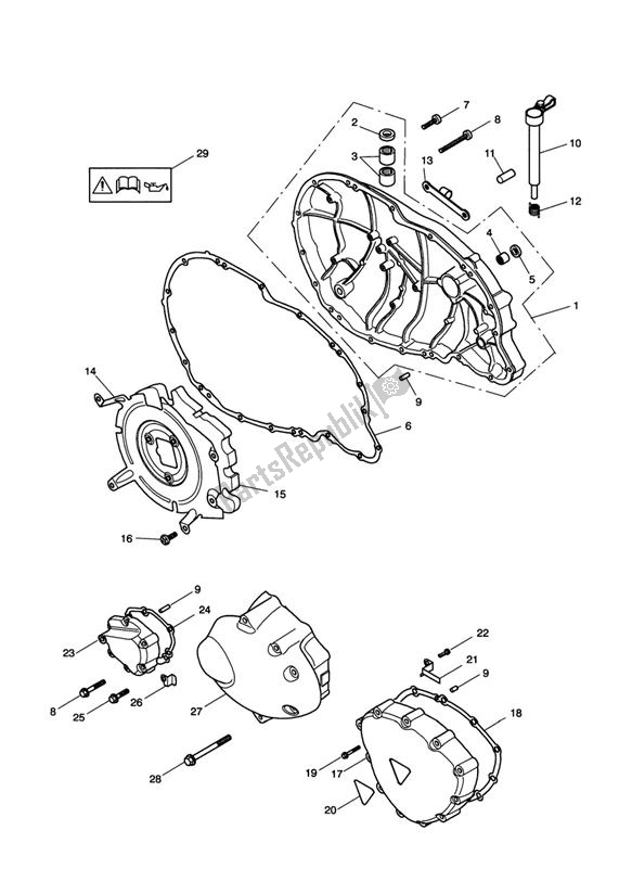 Todas las partes para Cubiertas Del Motor de Triumph Scrambler Carburettor 865 2006