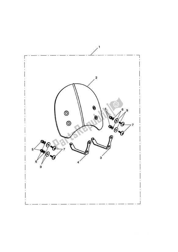 All parts for the Flyscreen Kit, Solid (colour) > 436149 of the Triumph Scrambler Carburettor 865 2006