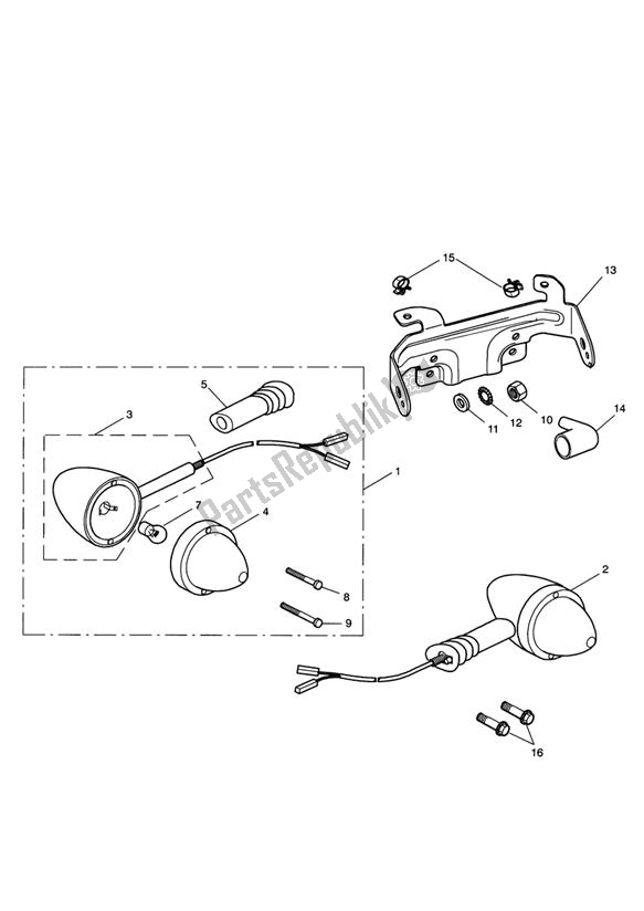 All parts for the Front Indicators of the Triumph Scrambler Carburettor 865 2006