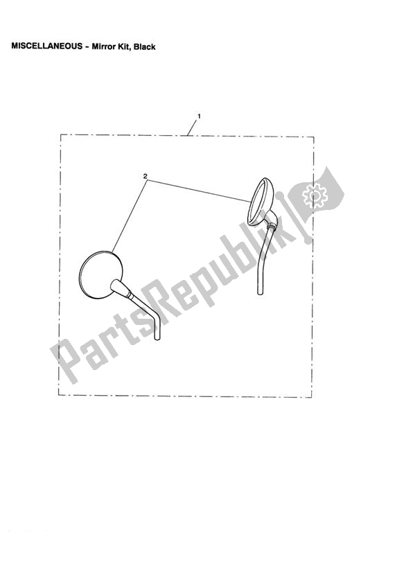 All parts for the Mirror Kit, Black of the Triumph Scrambler Carburettor 865 2006