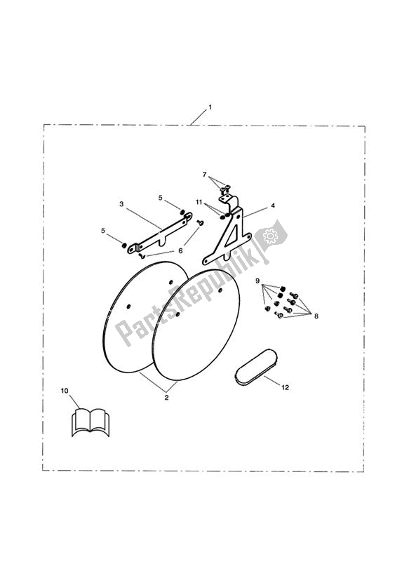 Tutte le parti per il Number Board Kit del Triumph Scrambler Carburettor 865 2006