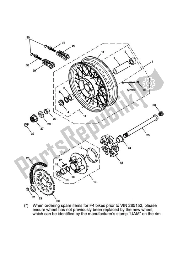 All parts for the Rear Wheel & Final Drive of the Triumph Scrambler Carburettor 865 2006