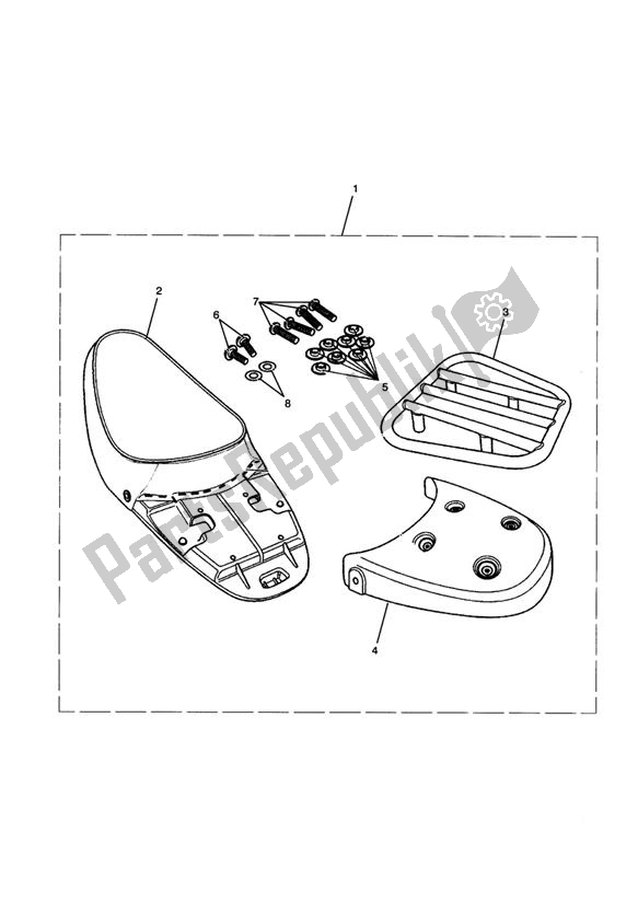 All parts for the Single Seat & Rack Kit of the Triumph Scrambler Carburettor 865 2006