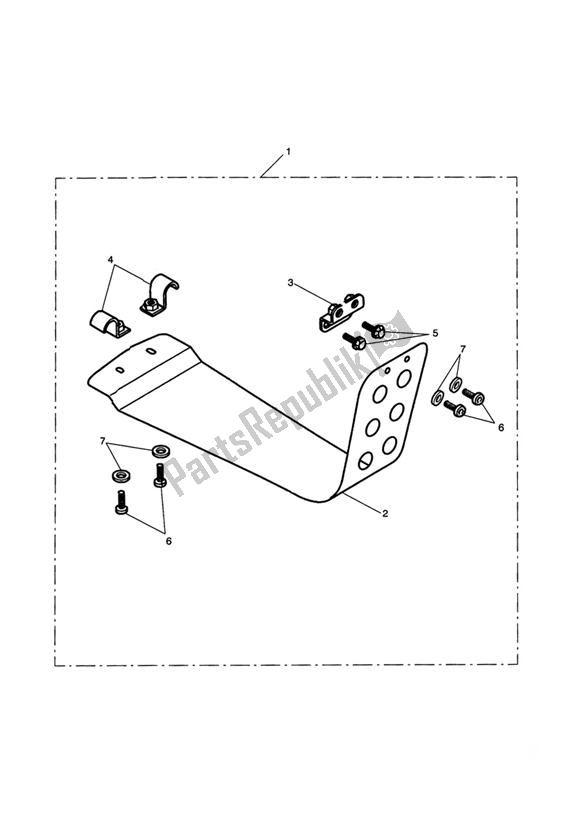 Todas as partes de Skid Plate Kit, Black do Triumph Scrambler Carburettor 865 2006