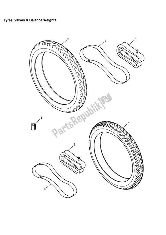 Tutte le parti per il Pneumatici, Valvole E Pesi Di Bilanciamento del Triumph Scrambler Carburettor 865 2006