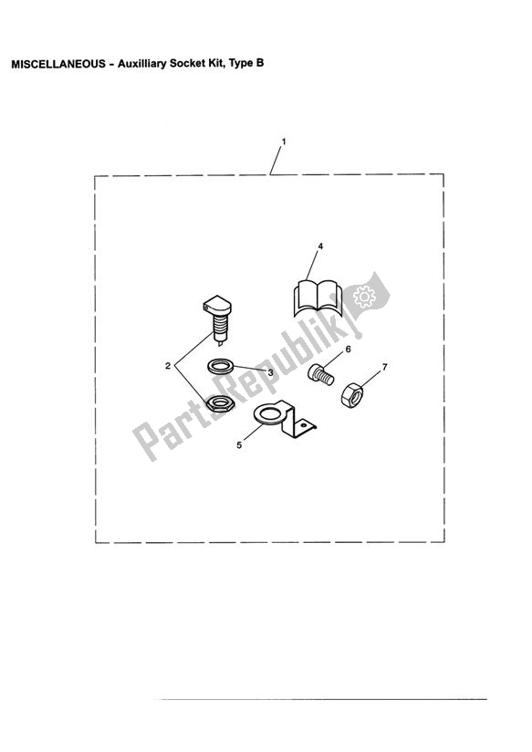 All parts for the Auxilliary Socket Kit, Type B of the Triumph Scrambler Carburettor 865 2006