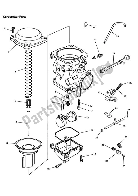 Todas as partes de Peças Do Carburador do Triumph Scrambler Carburettor 865 2006