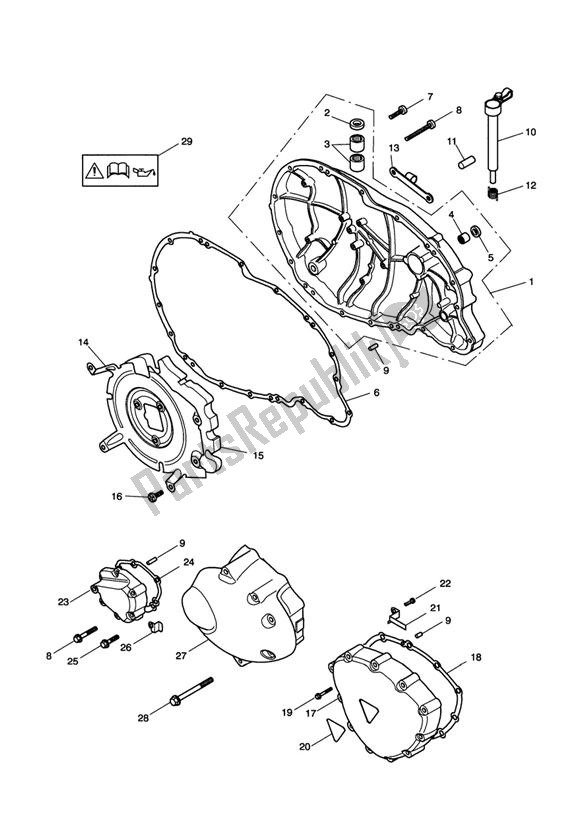 Todas las partes para Cubiertas Del Motor de Triumph Scrambler Carburettor 865 2006