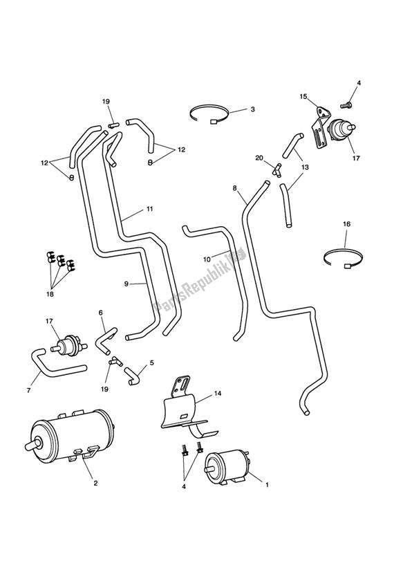 All parts for the Evaporative Loss Control System - California Only of the Triumph Scrambler Carburettor 865 2006