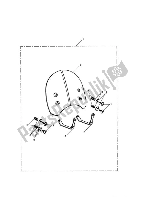 Todas las partes para Flyscreen Kit, Solid (colour) > 436149 de Triumph Scrambler Carburettor 865 2006