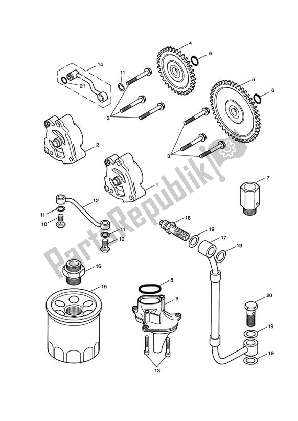 Alle onderdelen voor de Lubrication System van de Triumph Scrambler Carburettor 865 2006
