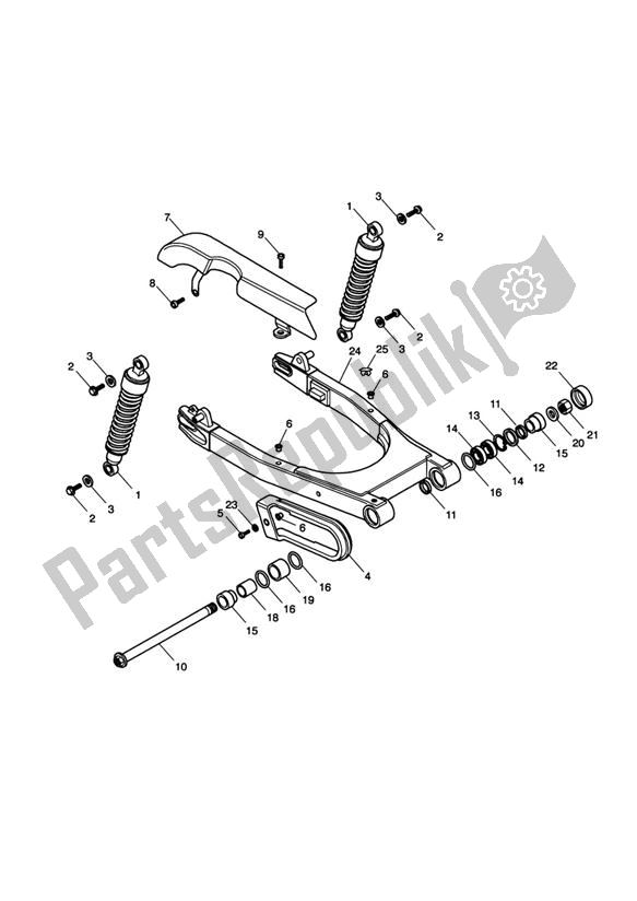 Tutte le parti per il Sospensione Posteriore del Triumph Scrambler Carburettor 865 2006