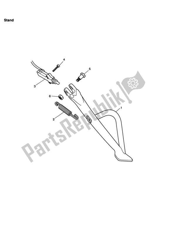 All parts for the Sidestand of the Triumph Scrambler Carburettor 865 2006