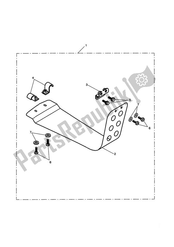 Tutte le parti per il Skid Plate Kit, Black del Triumph Scrambler Carburettor 865 2006