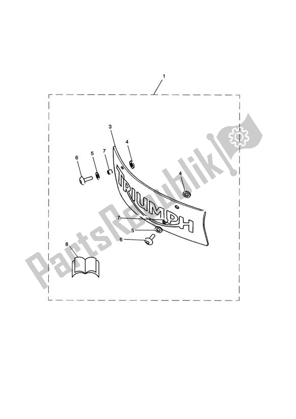 Todas las partes para Tank Badge Kit, Clear de Triumph Scrambler Carburettor 865 2006