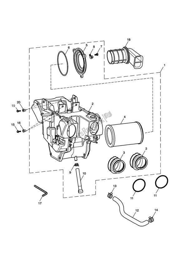 Todas las partes para Caja De Aire de Triumph Scrambler EFI 865 2007 - 2014