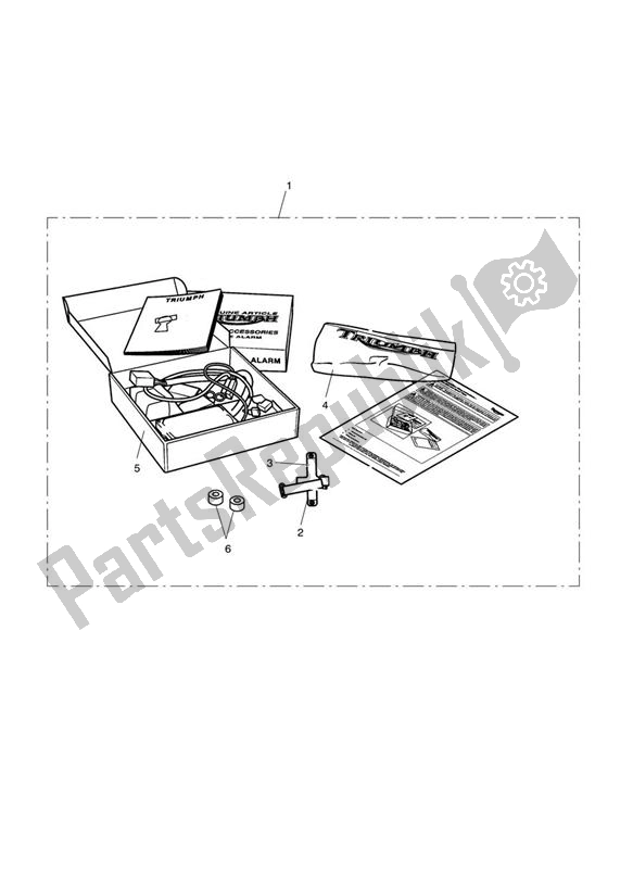 All parts for the Alarm Kit, S4, Sra Approved of the Triumph Scrambler EFI 865 2007 - 2014