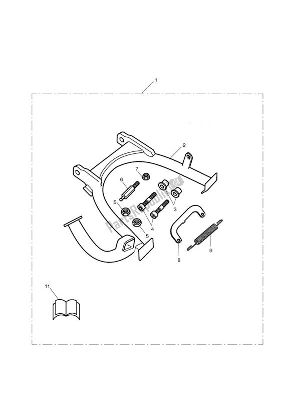 Alle onderdelen voor de Centrestand Kit van de Triumph Scrambler EFI 865 2007 - 2014