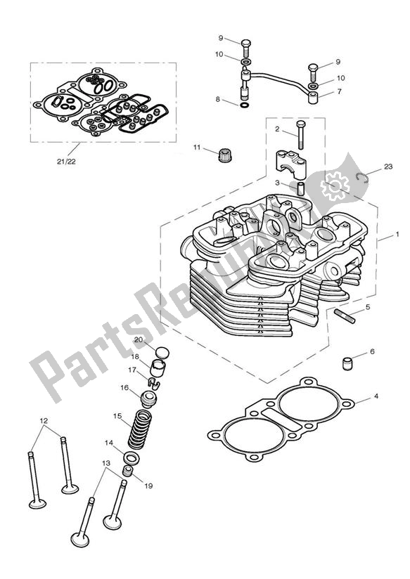 All parts for the Cylinder Head & Valves of the Triumph Scrambler EFI 865 2007 - 2014