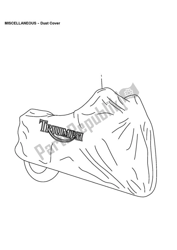 All parts for the Dust Cover of the Triumph Scrambler EFI 865 2007 - 2014