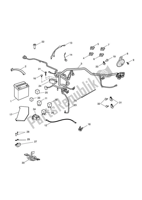 Todas las partes para Equipo Eléctrico de Triumph Scrambler EFI 865 2007 - 2014