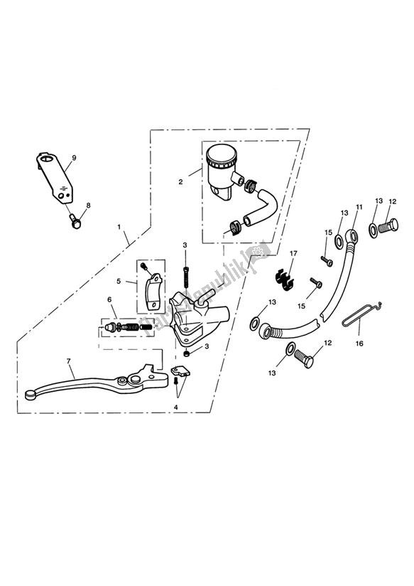 Todas las partes para Freno Delantero Cilindro Maestro Y Mangueras de Triumph Scrambler EFI 865 2007 - 2014