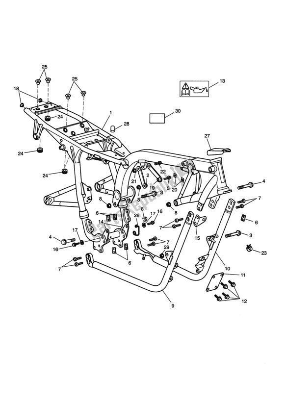 Toutes les pièces pour le Cadre Principal Et Raccords du Triumph Scrambler EFI 865 2007 - 2014