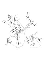 rear brake master cylinder, reservoir & pedal