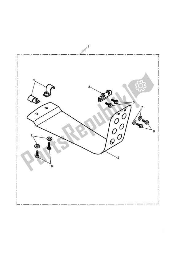 All parts for the Skid Plate Kit, Black of the Triumph Scrambler EFI 865 2007 - 2014