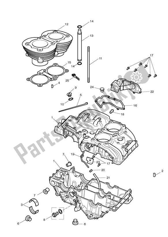 All parts for the Crankcase & Fittings of the Triumph Scrambler EFI 865 2007 - 2011