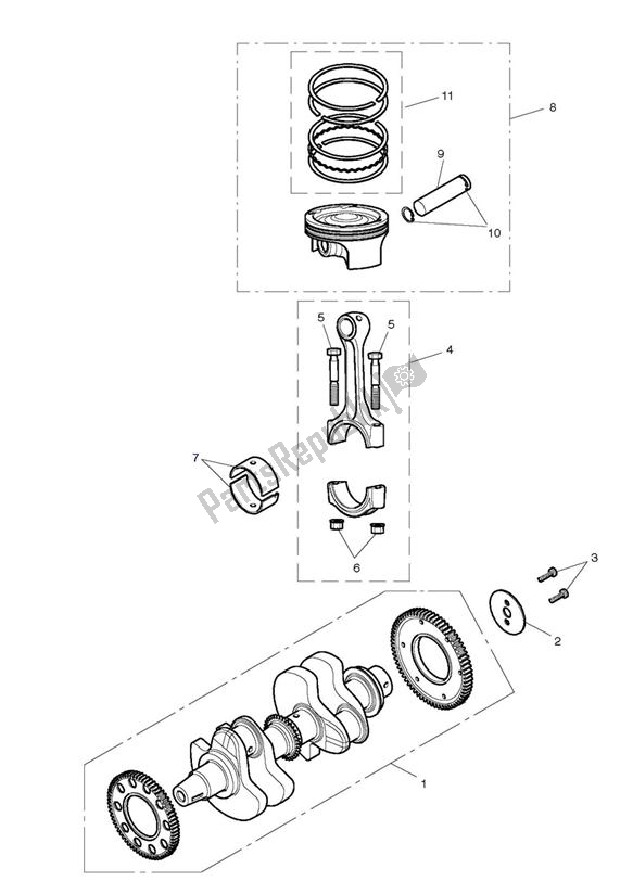 Todas las partes para Crankshaft, Connecting Rods & Pistons de Triumph Scrambler EFI 865 2007 - 2011