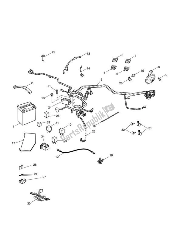 All parts for the Electrical Equipment of the Triumph Scrambler EFI 865 2007 - 2011