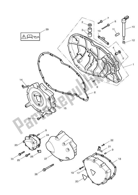 Todas las partes para Cubiertas Del Motor de Triumph Scrambler EFI 865 2007 - 2011