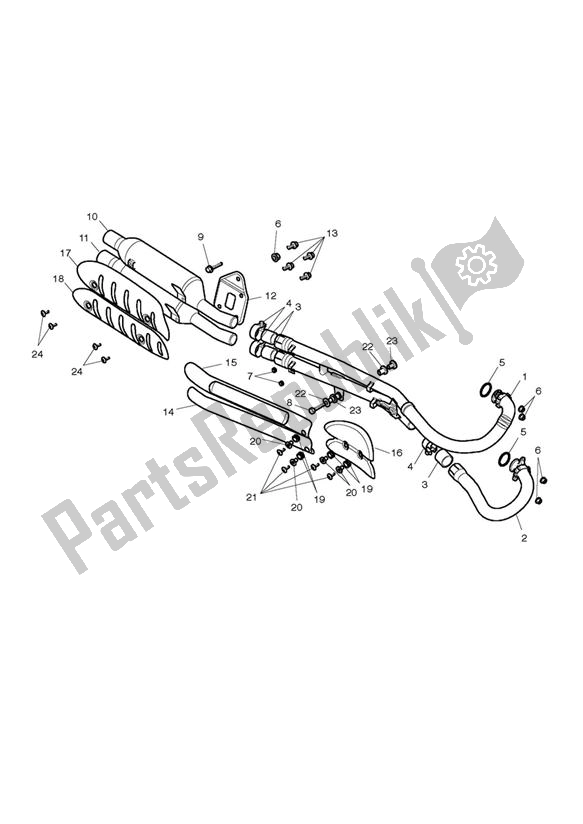 Toutes les pièces pour le Système D'échappement du Triumph Scrambler EFI 865 2007 - 2011