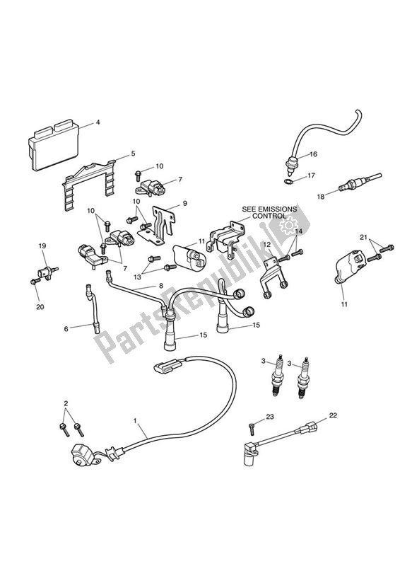 Tutte le parti per il Sistema Di Accensione del Triumph Scrambler EFI 865 2007 - 2011