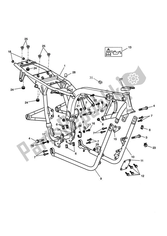 Todas las partes para Marco Principal Y Accesorios de Triumph Scrambler EFI 865 2007 - 2011