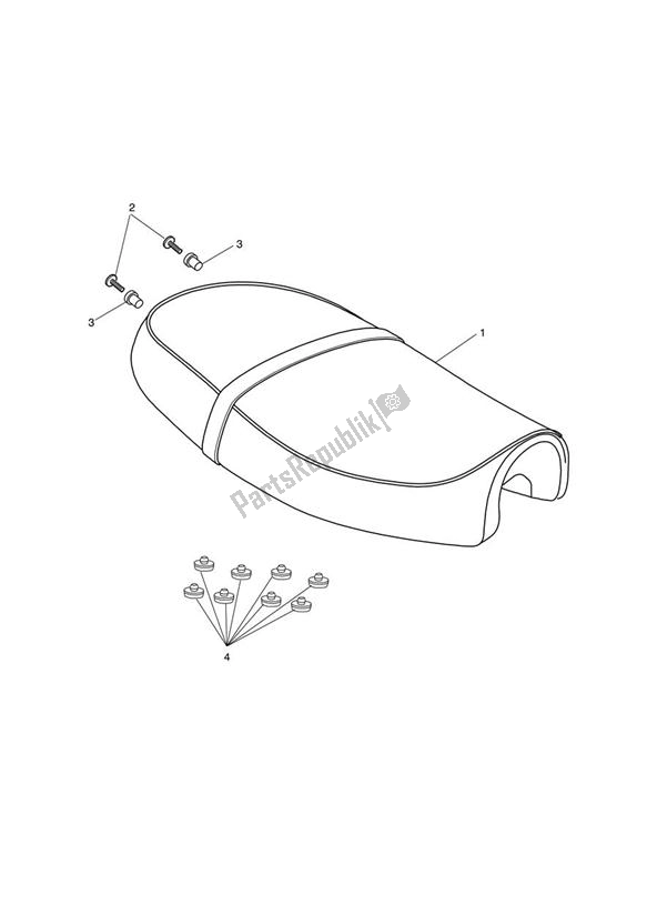 Todas as partes de Assento do Triumph Scrambler EFI 865 2007 - 2011