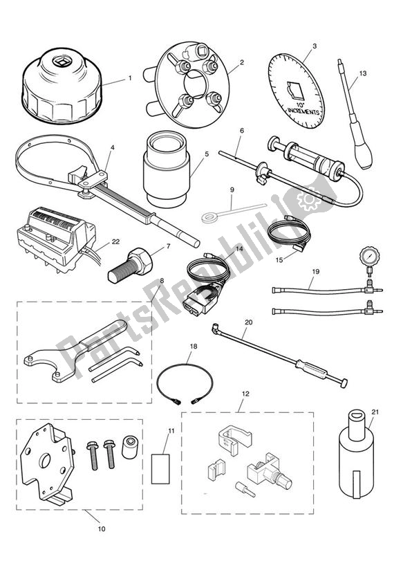 Toutes les pièces pour le Outils De Service du Triumph Scrambler EFI 865 2007 - 2011