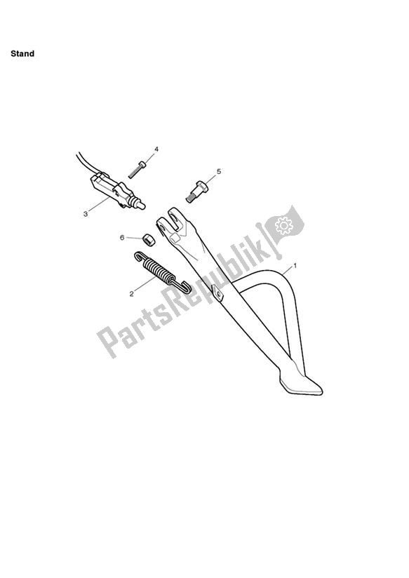 All parts for the Stand of the Triumph Scrambler EFI 865 2007 - 2011