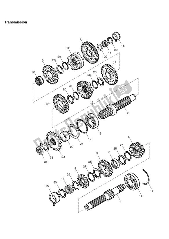 Todas las partes para Transmisión de Triumph Scrambler EFI 865 2007 - 2011