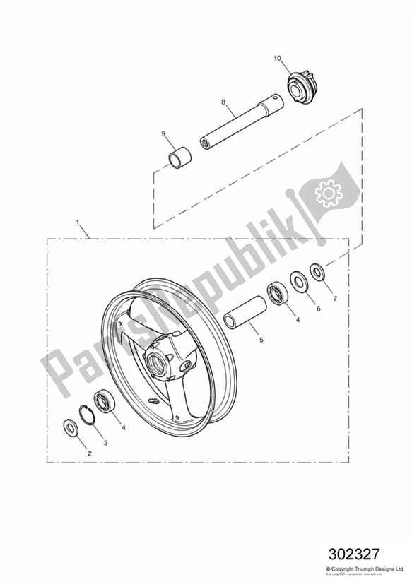 Todas las partes para Rueda Delantera de Triumph Speed Four 600 2002 - 2005