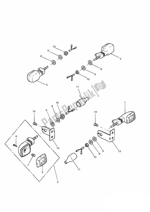 All parts for the Indicators of the Triumph Speed Four 600 2002 - 2005