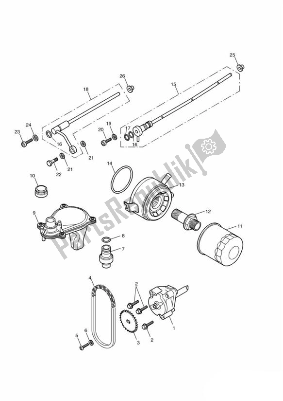 Toutes les pièces pour le Lubrication System du Triumph Speed Four 600 2002 - 2005