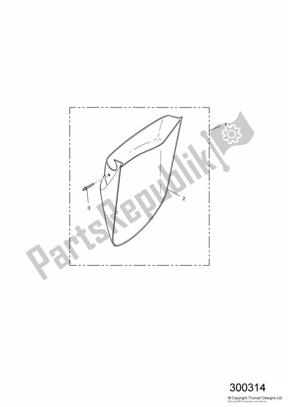 All parts for the Mudguard Extension Kit, Front of the Triumph Speed Four 600 2002 - 2005