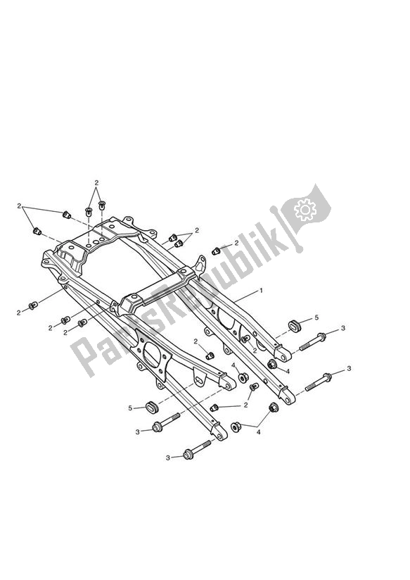 All parts for the Rear Sub-frame And Fittings of the Triumph Speed Four 600 2002 - 2005