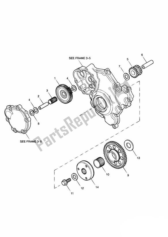 Wszystkie części do Alternator/starter Drive Gears Triumph Speed Triple VIN: 141872-210444 955 2002 - 2004